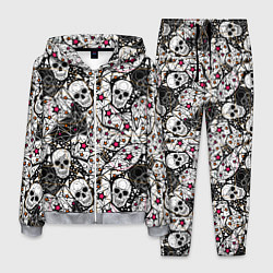 Костюм мужской Черепа и красные звезды, цвет: 3D-меланж