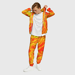 Костюм мужской Огненный жёлто-красный, цвет: 3D-белый — фото 2