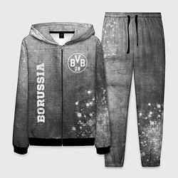 Костюм мужской Borussia - grey gradient вертикально, цвет: 3D-черный