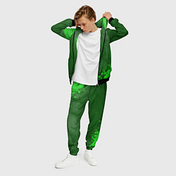 Костюм мужской Skoda - green gradient вертикально, цвет: 3D-черный — фото 2