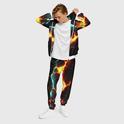 Костюм мужской Лава в черной текстуре, цвет: 3D-белый — фото 2