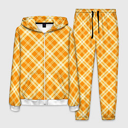 Костюм мужской Жёлтый крупная клетка, цвет: 3D-белый