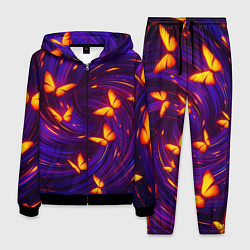 Костюм мужской Бабочки и фон-спираль - эффект перпективы, цвет: 3D-черный