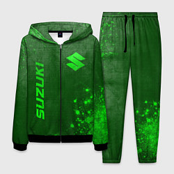 Костюм мужской Suzuki - green gradient вертикально, цвет: 3D-черный