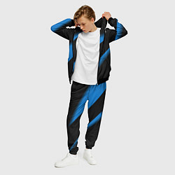 Костюм мужской Color blue black line, цвет: 3D-черный — фото 2
