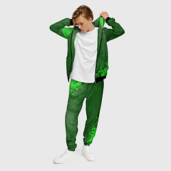 Костюм мужской Ajax - green gradient вертикально, цвет: 3D-черный — фото 2
