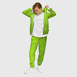 Костюм мужской Жёлто-зелёный кислотный текстурный градиент, цвет: 3D-белый — фото 2