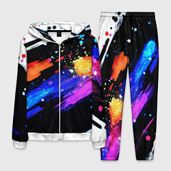 Мужской костюм Разноцветные блестящие кляксы - текстура
