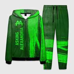 Костюм мужской Asking Alexandria - green gradient по-вертикали, цвет: 3D-черный