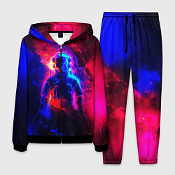 Костюм мужской Космонавт в пламени, цвет: 3D-черный