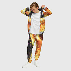 Костюм мужской Черно-золотой фон текстуры с блеском, цвет: 3D-меланж — фото 2