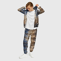 Костюм мужской Золотые блестки на черно-синем фоне, цвет: 3D-белый — фото 2