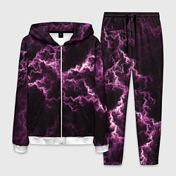 Костюм мужской Lightning pink glow, цвет: 3D-белый