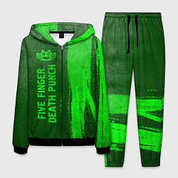 Костюм мужской Five Finger Death Punch - green gradient по-вертик, цвет: 3D-черный