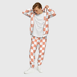 Костюм мужской Квадраты оранжевые, цвет: 3D-белый — фото 2