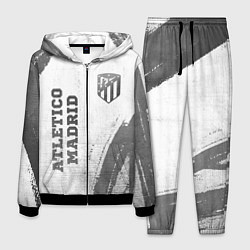 Костюм мужской Atletico Madrid - white gradient вертикально, цвет: 3D-черный