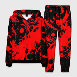 Костюм мужской Чёрно-красный абстрактный, цвет: 3D-черный