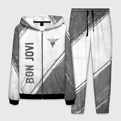 Костюм мужской Bon Jovi - white gradient вертикально, цвет: 3D-черный