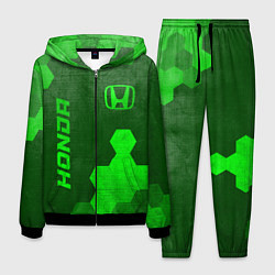 Костюм мужской Honda - green gradient вертикально, цвет: 3D-черный