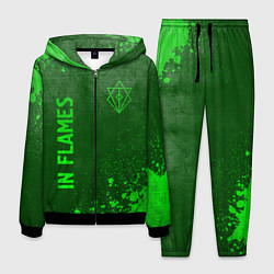 Костюм мужской In Flames - green gradient вертикально, цвет: 3D-черный