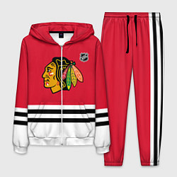 Костюм мужской Чикаго Блэкхокс хоккей, цвет: 3D-белый