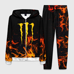 Костюм мужской Monster energy orange fire, цвет: 3D-белый