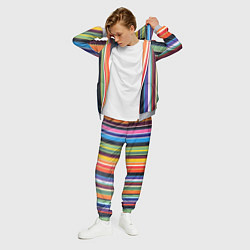 Костюм мужской Разноцветная полоска, цвет: 3D-меланж — фото 2