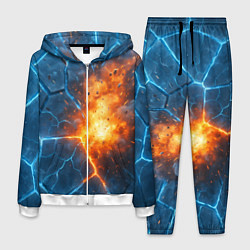 Костюм мужской Взрыв из объемных плит, цвет: 3D-белый