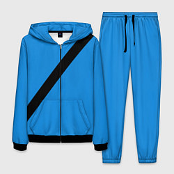 Костюм мужской Пристегнутый ремень безопасности, синий, цвет: 3D-черный