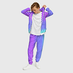 Костюм мужской Monster шахматная клетка градиент, цвет: 3D-белый — фото 2