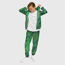 Костюм мужской Абстракция - green paint strokes, цвет: 3D-белый — фото 2