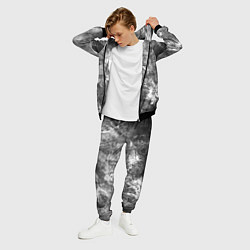 Костюм мужской Абстракция - grey and white paint strokes, цвет: 3D-черный — фото 2