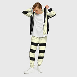 Костюм мужской Color black beige line, цвет: 3D-белый — фото 2