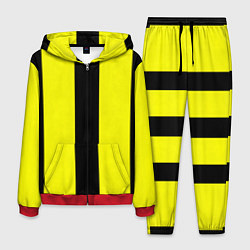 Костюм мужской Color yellow black line, цвет: 3D-красный