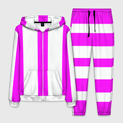 Костюм мужской Color white pink lines, цвет: 3D-белый