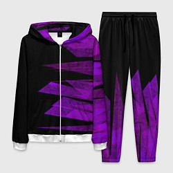 Костюм мужской Color purple black stripes, цвет: 3D-белый