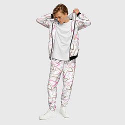 Костюм мужской Розовые сердца, цвет: 3D-черный — фото 2