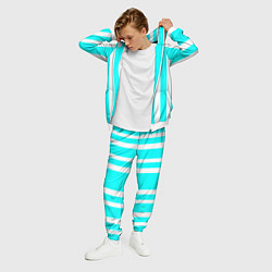 Костюм мужской Color blue white stripes, цвет: 3D-белый — фото 2