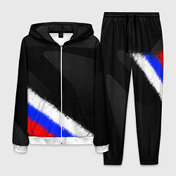 Костюм мужской Спортивный триколор России, цвет: 3D-белый