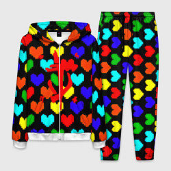 Костюм мужской Doom love pixel pattern, цвет: 3D-белый