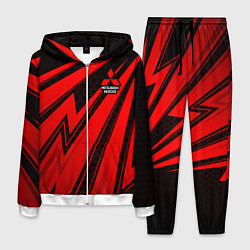 Костюм мужской Митсубиси - красные молнии, цвет: 3D-белый