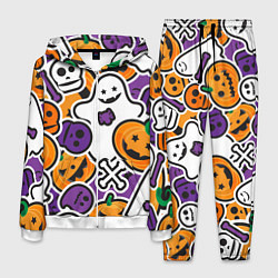 Костюм мужской Улыбки хэллоуина, цвет: 3D-белый