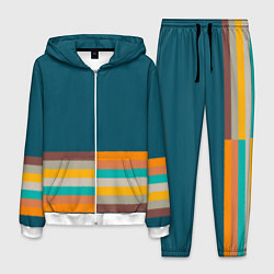 Костюм мужской Индиго и шумовой градиент заката с текстурой, цвет: 3D-белый