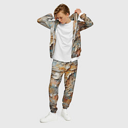 Костюм мужской Старая штукатурка на стене - абстракция, цвет: 3D-белый — фото 2