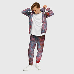 Костюм мужской Абстракция - red rust on blue, цвет: 3D-белый — фото 2