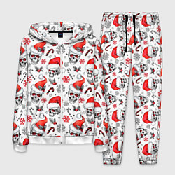 Костюм мужской Новогодние черепа, цвет: 3D-белый