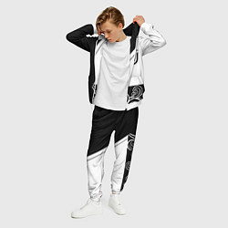 Костюм мужской Ювентус геометрия полосы текстура, цвет: 3D-белый — фото 2