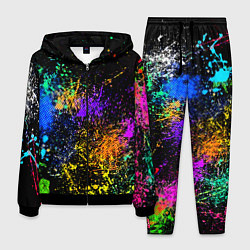 Костюм мужской Брызги красок, цвет: 3D-черный