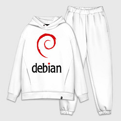 Мужской костюм оверсайз Debian, цвет: белый