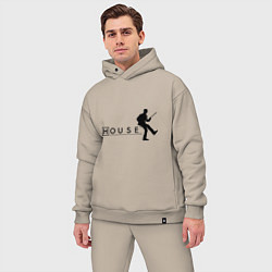 Мужской костюм оверсайз House MD, цвет: миндальный — фото 2